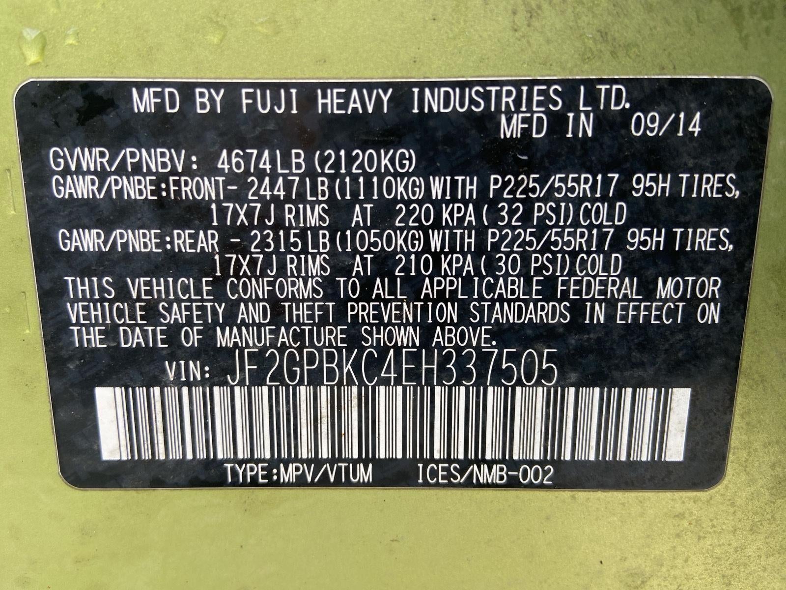 2014 Subaru XV Crosstrek Hybrid Touring