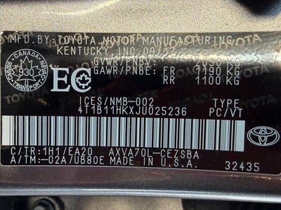 2018 Toyota Camry SE