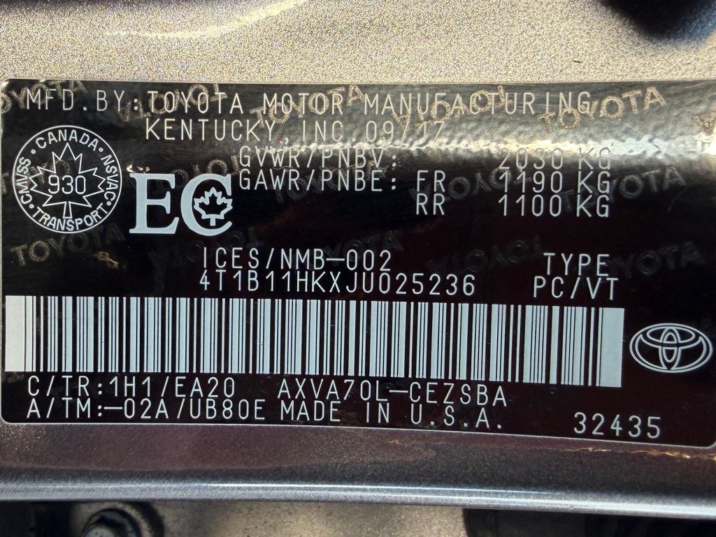 2018 Toyota Camry SE CARBRAVO!