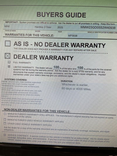 2025 MINI Hardtop 2 Door Cooper S