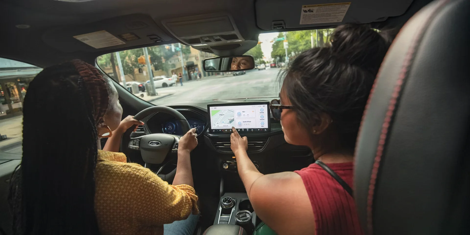 Interior view of the Ford Escape dashboard